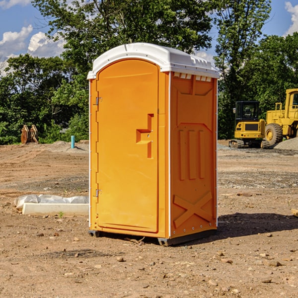 can i customize the exterior of the porta potties with my event logo or branding in Gregory